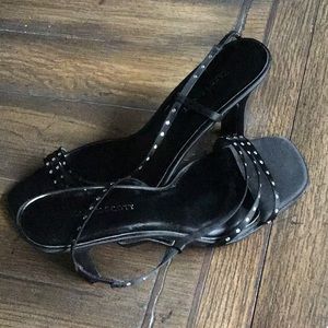 Black & Rhinestone Sandals